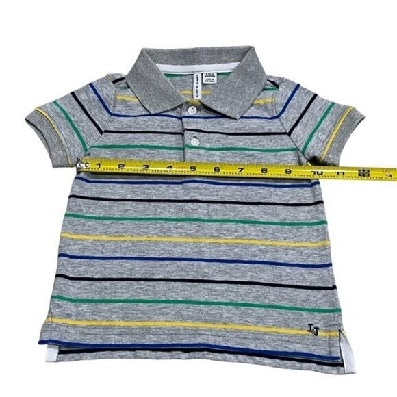 Janie and Jack Grey Striped Polo Baby Size 6-12mo - Picture 6 of 6